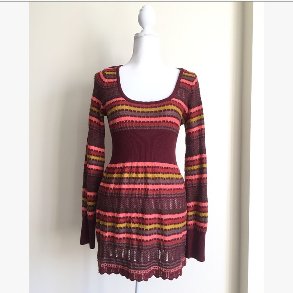 Free People Long Sleeves Sweater Dress/ Tunic